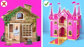 HOW TO BUILD BARBIE DREAM HOUSE💝 Rich VS Poor Challenge* Secret Tiny House By YayTime!