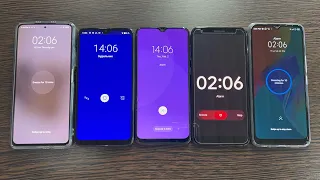 Alarm Clock & Five Samsung Galaxy S8 edge & Z Flip3 & Oppo & Realme