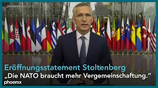 NATO-Außenministertreffen: Eröffnungsstatements von u.a. Jens Stoltenberg | 03.04.2024