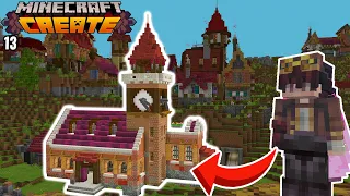 Building a TRAIN STATION using Minecraft Create