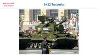 M163 VADS vs 9K22 Tunguska, anti-aircraft gun specs