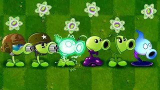 All Peashooter Challenge & Power Up! vs Brickhead Zombie - PVZ 2 Gameplay