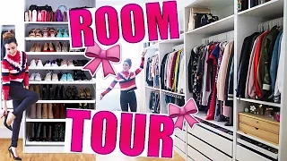 ROOM TOUR! ANKLEIDEZIMMER, KLEIDERSCHRANK & BEAUTY ROOM 🎀 IKEA DIY WALK IN CLOSET | KINDOFROSY