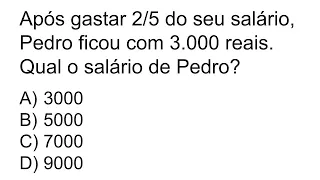 QUESTÃO DE MATEMÁTICA BÁSICA IMPERDÍVEL EM PROVA CONSEGUE INTERPRETAR - PROIBIDO ERRAR