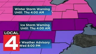 Metro Detroit under ice, winter storm warnings as storm hits Wednesday: What to expect