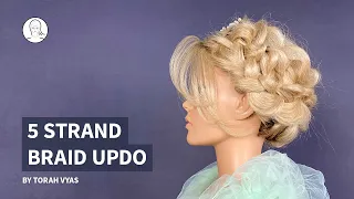 Five (5) Strand Braid Updo Hairstyle