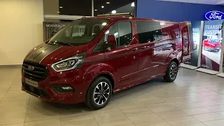 FORD TRANSIT CUSTOM SPORT | L2 2.0 ECOBLUE 185 CH BVA Cabine approfondie 6 places | Groupe Zélus