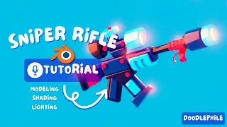 Sniper Rifle 3D Illustration - Blender Tutorial