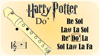 COMO TOCAR La Canción de HARRY POTTER en Flauta Dulce 🧙‍♂️ VERSIÓN FÁCIL  🔮 Tutorial con Notas