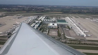 Takeoff from Munich in a Bulgarian Air Charter MD-82