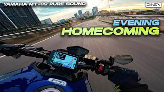 POV Evening Home Coming🌅 | Yamaha MT-09 + Yoshimura R55 ASMR [4K]