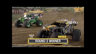 Max-D vs Grave Digger Monster Jam World Finals Racing Round 2 2016