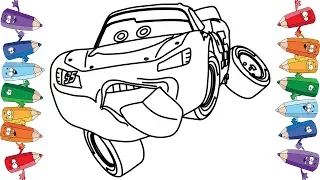 Тачки 3 Молния Маквин Мультик раскраска для детей Cars 3 Lightning McQueen body paint Coloring Book