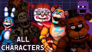 FIVE NIGHTS AT FREDDY'S: ALL GAME CHARACTERS | 2014-2022 | (LORE ORDER)