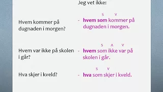 leddsetninger del 4 mer om spørrende, Norwegian basic learner