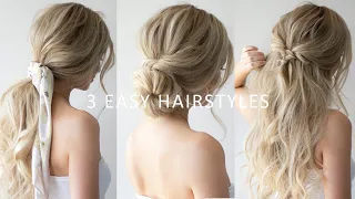 HOW TO: 3 EASY HAIRSTYLES 🌸 SPRING HAIRSTYLES