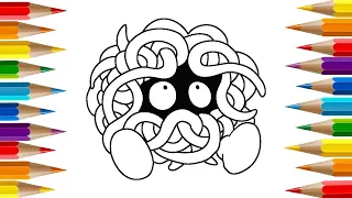 How to Draw and Color Tangela | Pokemon #114