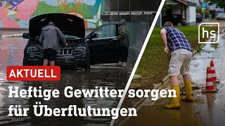 Hagel und Starkregen: Unwetter sorgt für Überflutungen | hessenschau