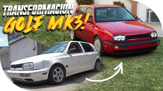 TRANSFORMACIÓN COMPLETA GOLF MK3 EN 10 MINUTOS!