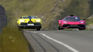 Mercedes-Benz AMG Project One vs Bugatti Chiron Pur Sport at Highlands