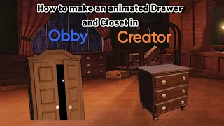 How to make an ANIMATED Closet and Drawer from Doors - Obby Creator