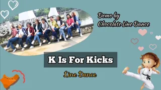 K Is For Kicks - Line Dance // Demo // Choreo: Christopher Gonzales (USA) - April 2017