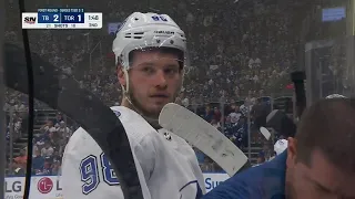 Auston Matthews Hit On Mikhail Sergachev In The Corner