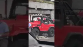 Guy Nearly Runs Over Other Guy During Road Rage Incident