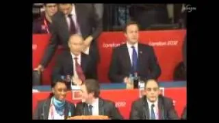 Putin and Cameron Watch Judo Olympics Match / stratejikavrasya.org