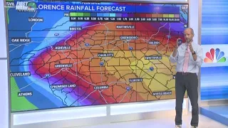 FLORENCE: Friday 6 p.m. Charlotte weather update