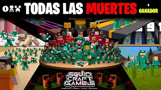 🦑 TODAS LAS MUERTES DE SQUID GAME MINECRAFT EN ORDEN | DIA 1, 2, 3, 4, 5 & 6 | SQUID GAME + GANADOR