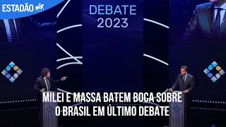 Javier Milei e Sergio Massa batem boca sobre relações com Brasil em último debate na Argentina