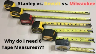 Stanley vs. DeWalt vs. Milwaukee (6 Tape Measure Comparison)