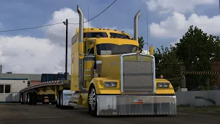 American Truck Simulator- Custom SCS Kenworth W900- Reitnouer flatbed- Detroit Diesel 60 series