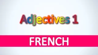 French | Adjectives 1 - Learn basic French vocabulary fast and easily