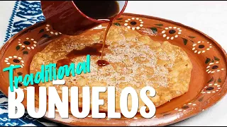 Traditional Buñuelos with Piloncillo Syrup