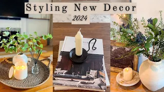 Decorate With Me || Styling New 2024 Decor || Target, Studio McGee, Amazon & Hobby Lobby ||