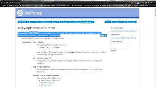 scipy.optimize.minimize Python