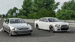 Forza 7 Drag race: BMW M5 E39 (469hp) vs Dodge Charger SRT8 (561hp)