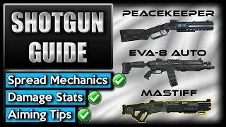 Apex Legends: ► SHOTGUN GUIDE (Spread Mechanics, Stats, Aiming Tips) Peacekeeper vs EVA-8 vs Mastiff