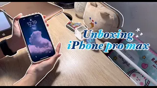 Unboxing  iPhone 13 Pro Max 📱 Sierra blue 256GB + hologram case 🦋 *aesthetic* |Blue sky background