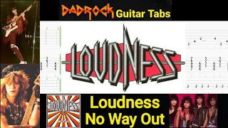 No Way Out - Loudness - Guitar + Bass TABS Lesson