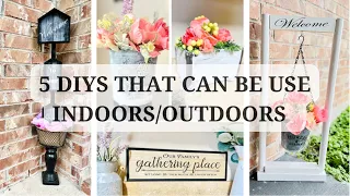 DIY Outdoor Decor dollar tree | DIY Indoor Decor Ideas | DIY Spring Summer Decor