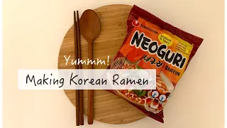 Making Korean Ramen in German kitchen (Instant noodle) ASMR