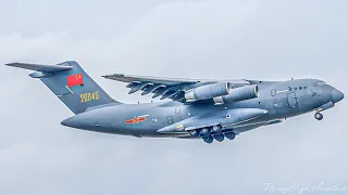 EXCLUSIVE | 3 Chinese Air Force (PLAAF) Xian Y-20 Landing and Takeoff at Belgrade Airport | With ATC