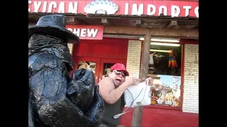 Bronze Cowboy spreading laughter through terror