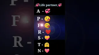 Aapne name ka  first letter  Choose  kare 💞💞 Life partner #short # video 🥰🥰