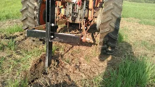 Digging a Trench with a Tractor - Kubota