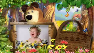 Слайд шоу для ребенка из фото. Proshow Producer project "Masha and the Bear"