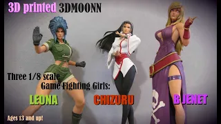 3D Moonn Three Fighters Chizuru, B Jenet & Leona painted 3D models!